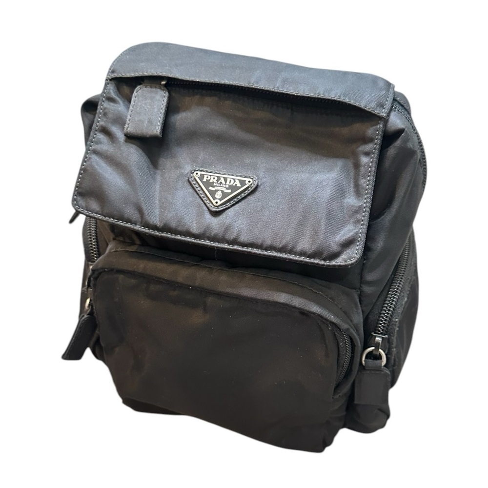 Vintage PRADA Zaino Mini Backpack B5915 Nylon Backpack Triangle Logo Rare Prada - Picture 7 of 15